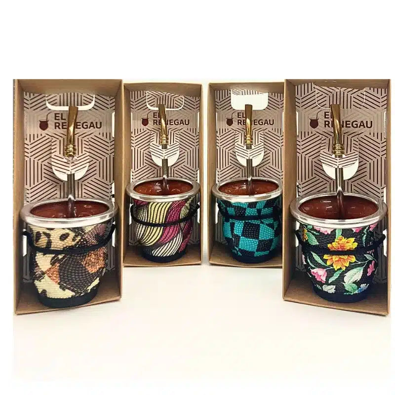 SET MATE + BOMBILLA CON DISEÑO EN CAJA
