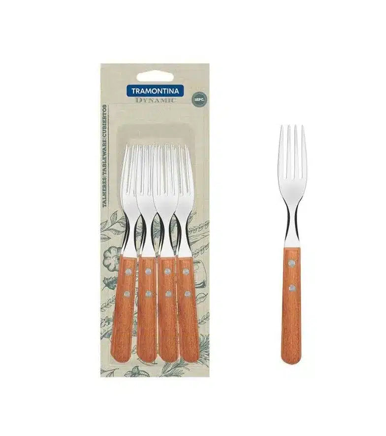TENEDOR X 12 DYNAMIC DE MADERA TRAMONTINA