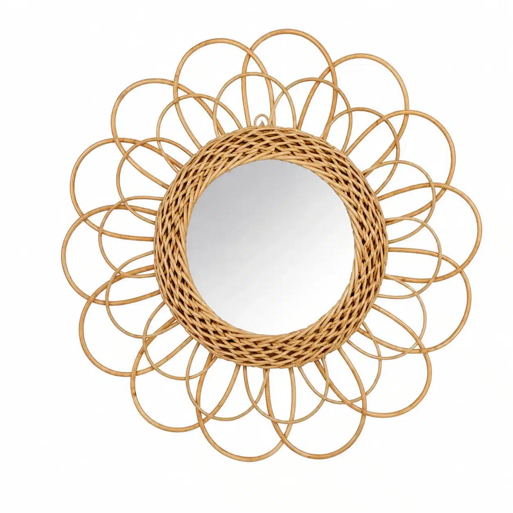 ESPEJO MANDALA FLOR 34 CM BAMBOO HOME