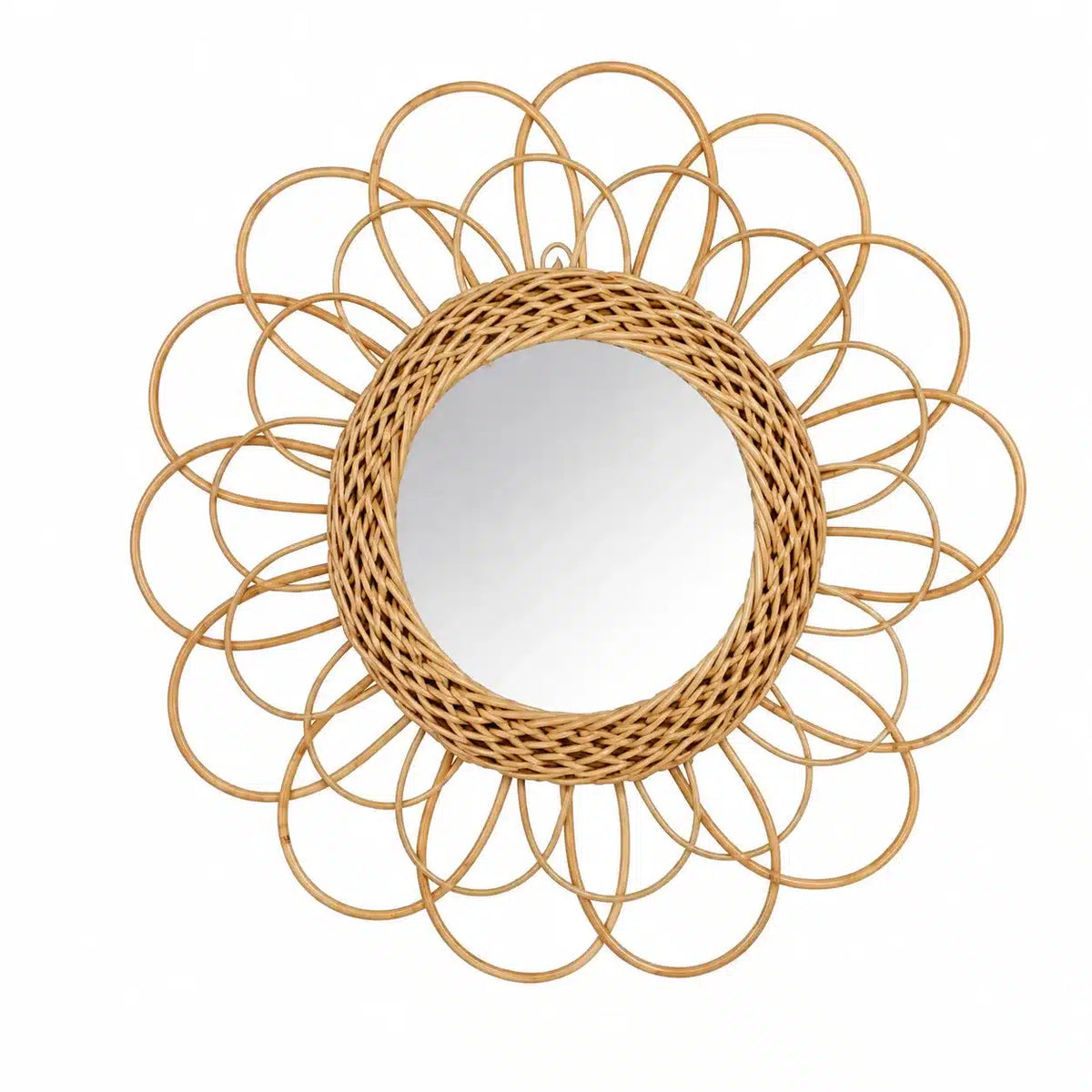 ESPEJO MANDALA FLOR 34 CM BAMBOO HOME