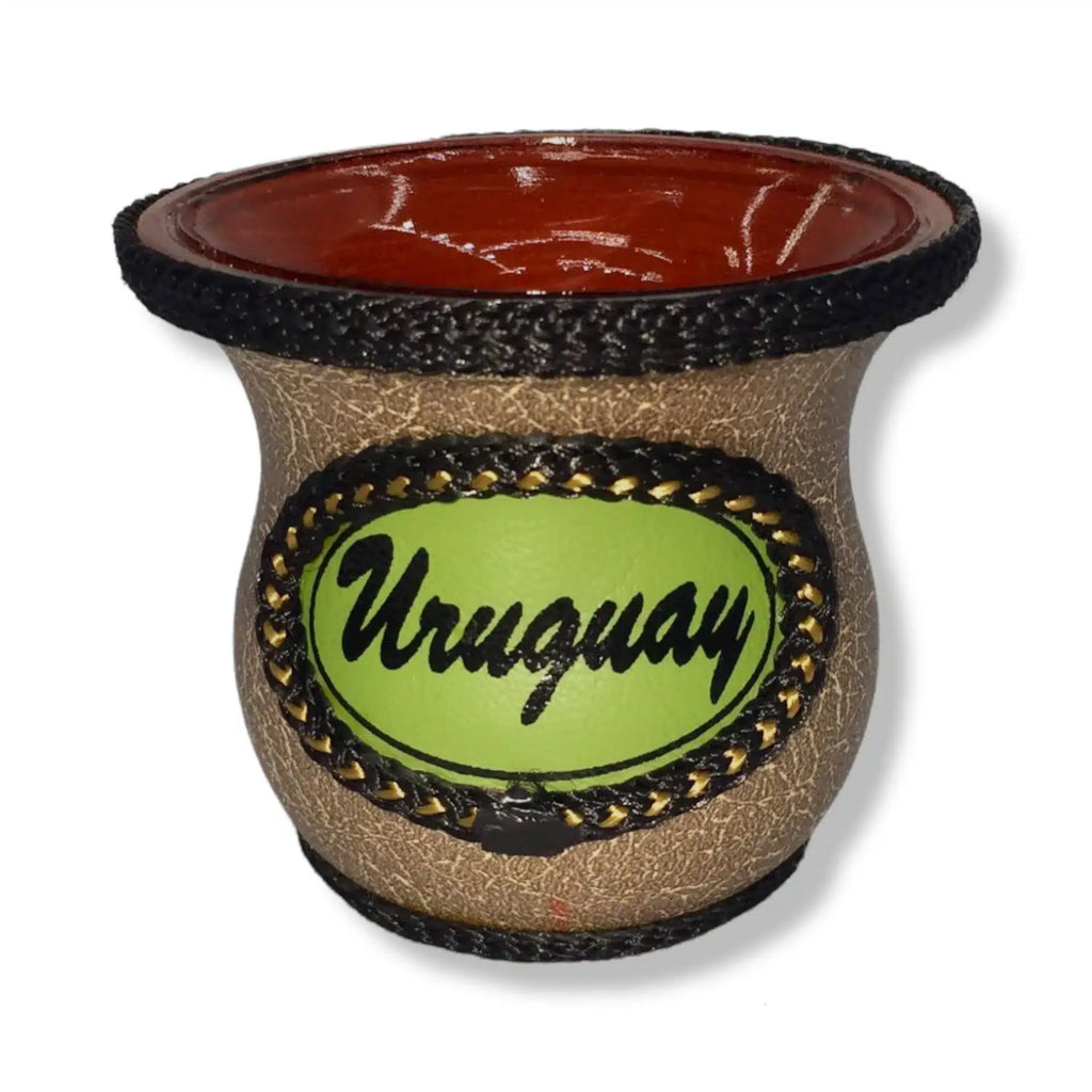 MATE VIDRIO FORRADO CON APLIQUE