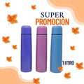 TERMO BALA 1 lITRO DE ACERO INOX COLORES