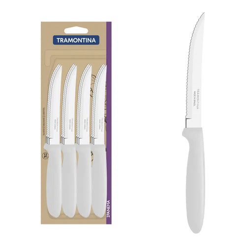 CUCHILLO DE MESA BLANCO IPANEMA TRAMONTINA X 12