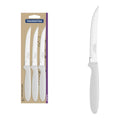 CUCHILLO DE ASADO TRAMONTINA IPANEMA BLANCO X 3