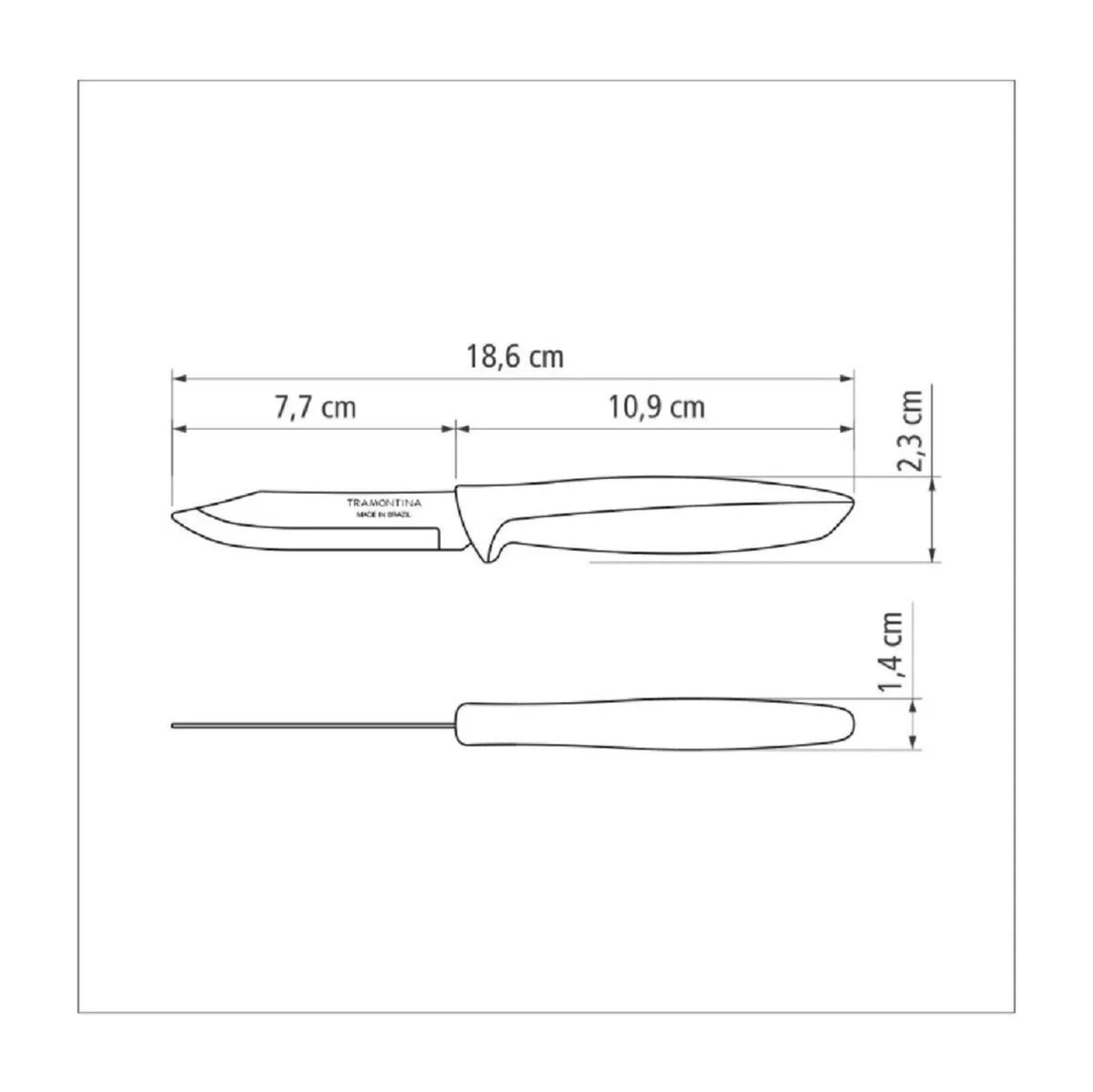 CUCHILLO DE LEGUMBRES 3¨ PLENUS TRAMONTINA