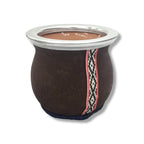 MATE CERAMICA CUERO CON VIROLA
