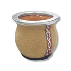 MATE CERAMICA CUERO CON VIROLA