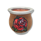 MATE CERÁMICA CUERO BORDADO
