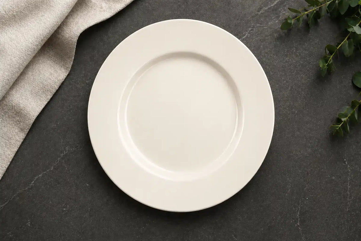 PLATO LLANO LOZA BLANCA 25CM PLAY (5241)