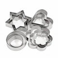 MOLDE GALLETITAS X 12 ACERO INOX 4 FIGURAS