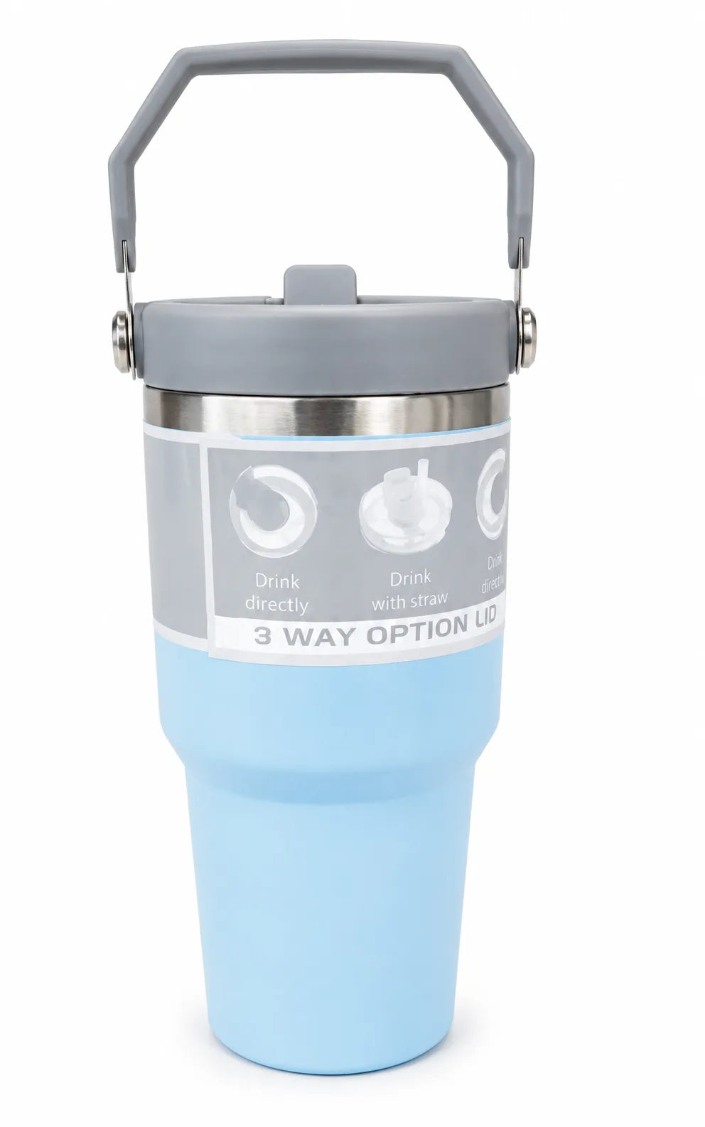VASO TÉRMICO 600 ML CON SORBETE Y MANIJA