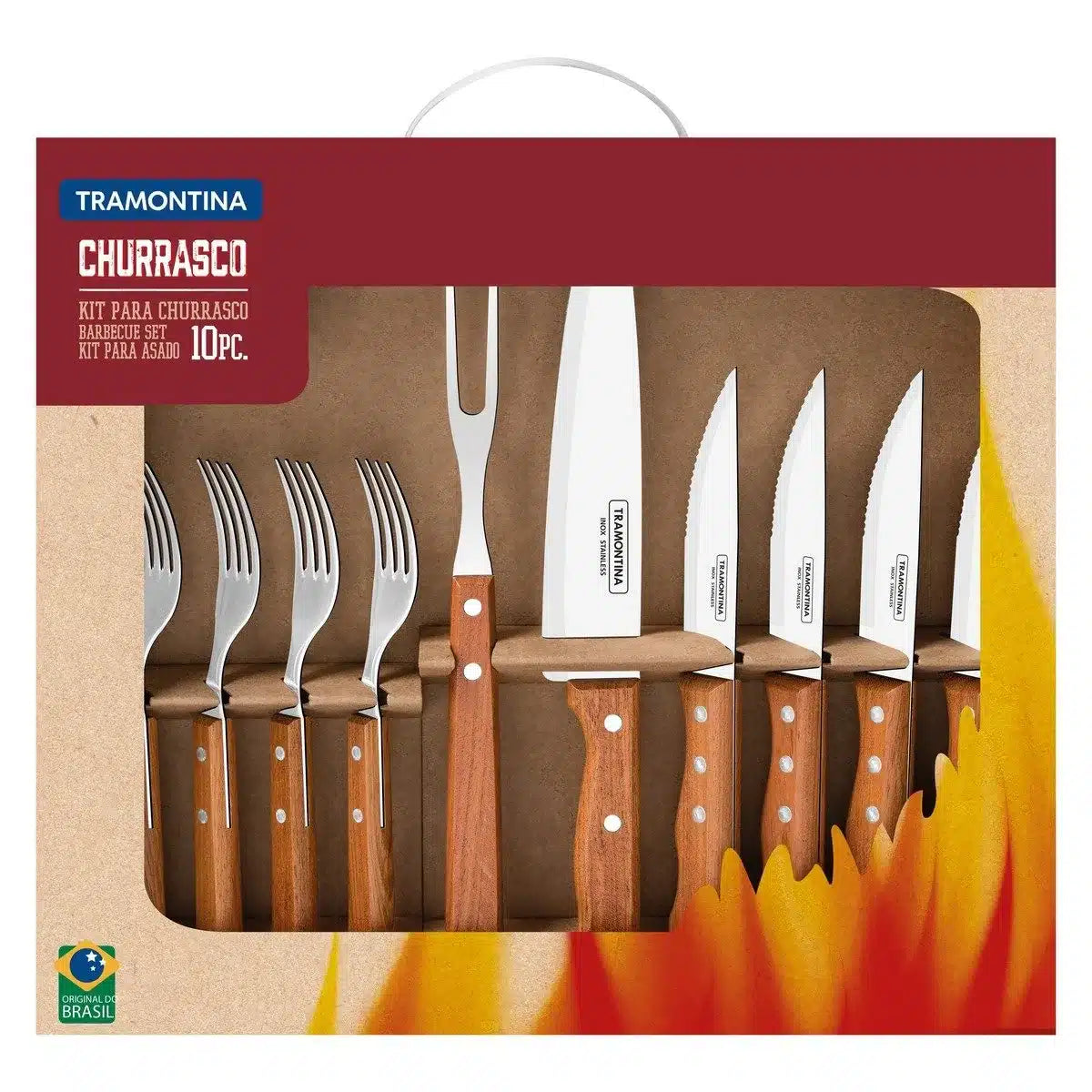 KIT DE ASADO 10 PCS DYNAMIC TRAMONTINA
