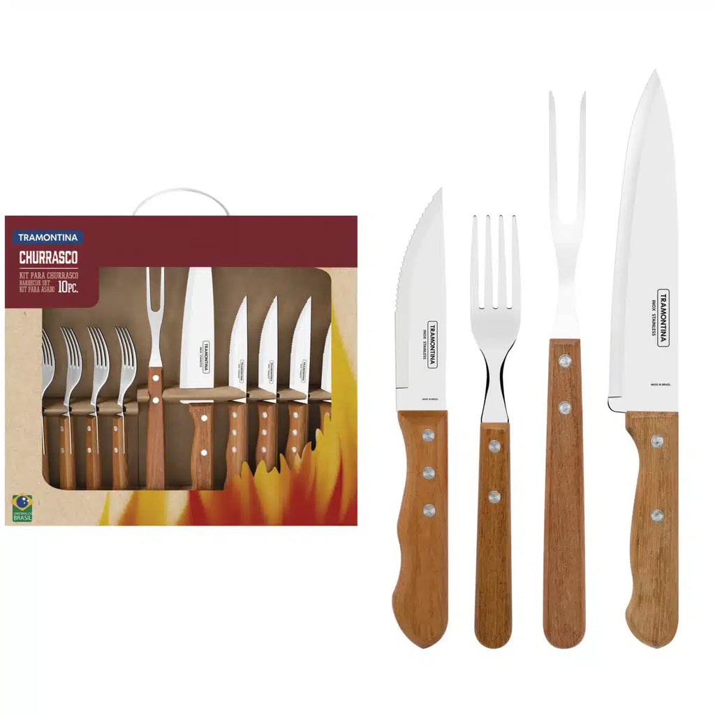 KIT DE ASADO 10 PCS DYNAMIC TRAMONTINA