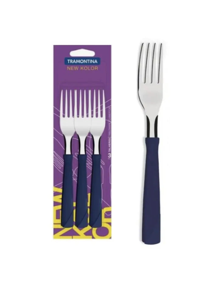 TENEDOR AZUL NEW KOLOR X 3 TRAMONTINA