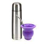 SET INFANTIL TERMO BALA CHICO + MATE PLÁSTICO RESISTENTE PARA NIÑOS