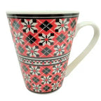 TAZA CÓNICA DECORADA 10 X 9 CM