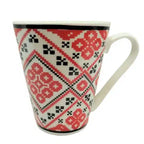 TAZA CÓNICA DECORADA 10 X 9 CM