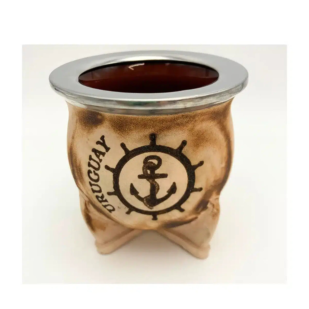 MATE CERÁMICA FORRADO PIROGRABADO