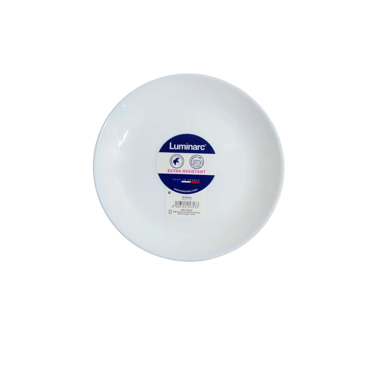PLATO POSTRE 19 CM DAWILI BLANCO VIDRIO