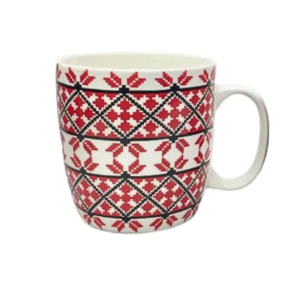 TAZA MANDALA ROJA 9 X 8 CM