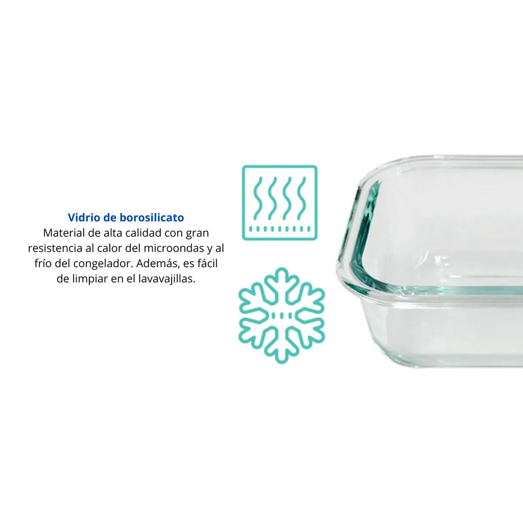 TUPPER CUADRADOS 800ML Y 1200 ML CON TAPA