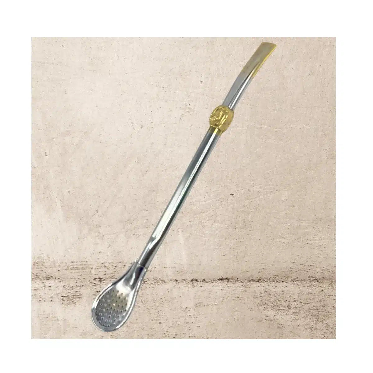 BOMBILLA CON APLIQUE CHATA DE BRONCE