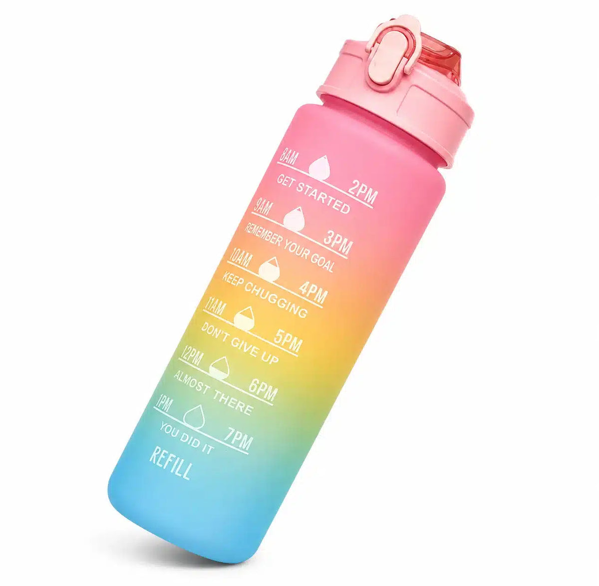 Botella Motivacional 1L Multicolor Con Enganche