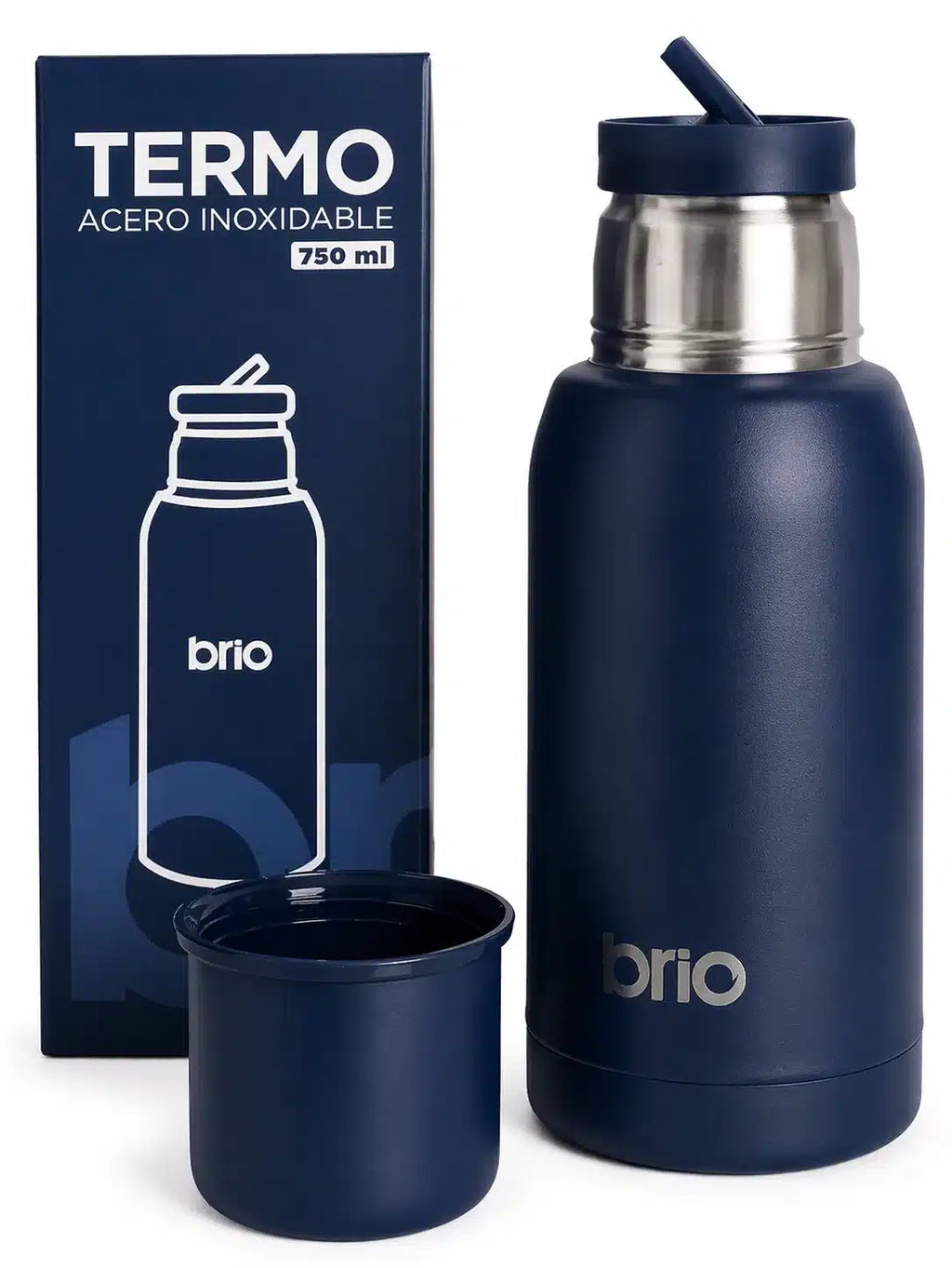 Termo Brio Acero Inoxidable 750 ml Doble Pared Térmico Alata Duración