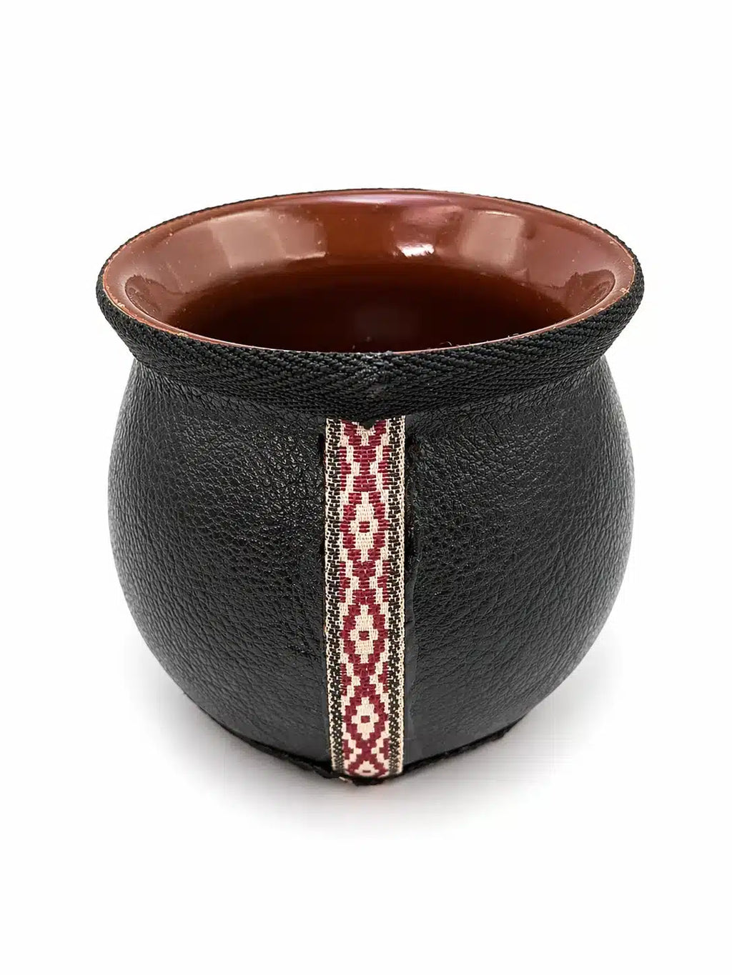 MATE CERÁMICA CON CUERO