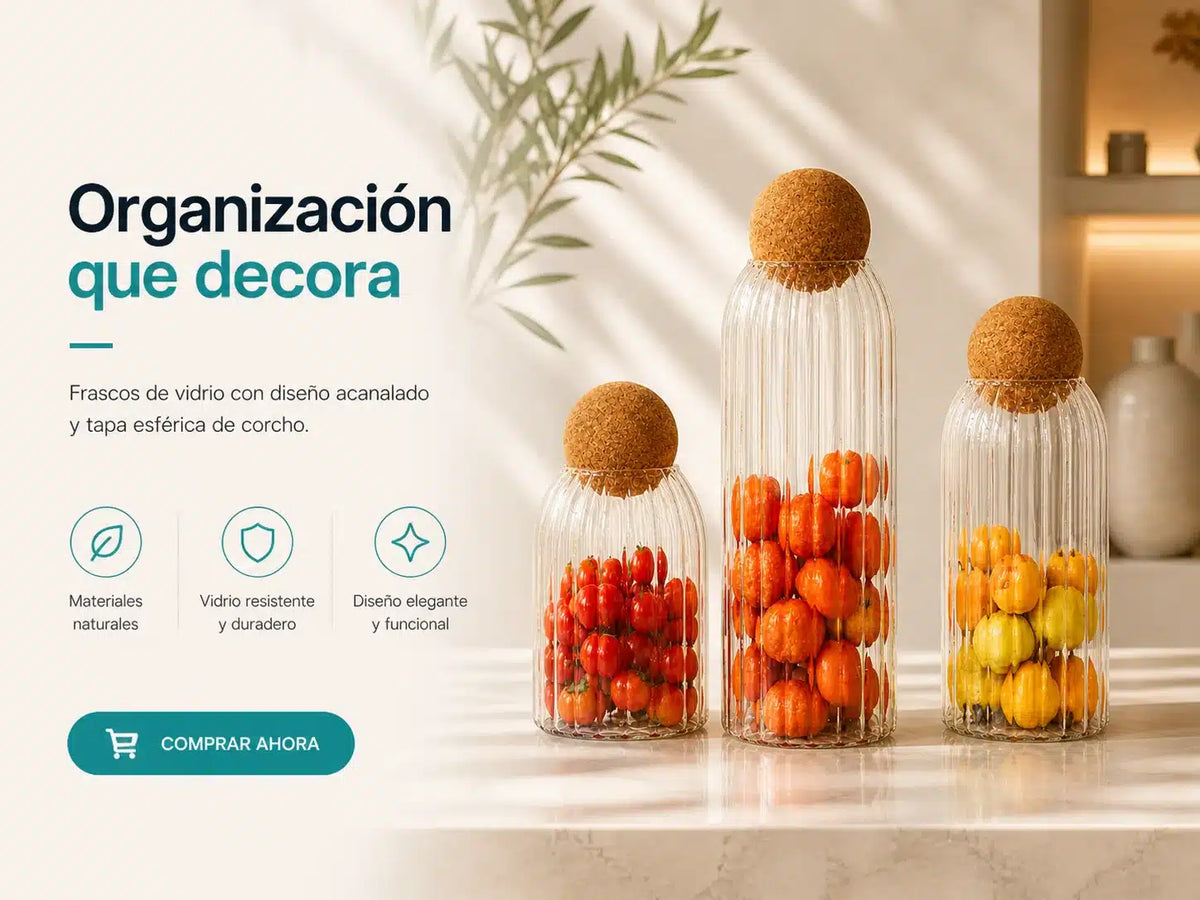 FRASCO RAYADO BOLA CORCHO HOME | DECORACIÓN