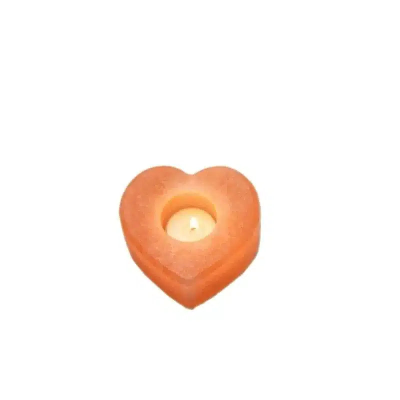 Porta velas de sal corazón / estrella 13cm