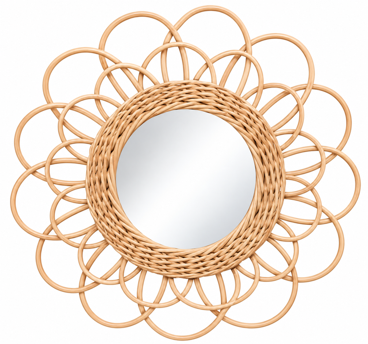 Espejo Mandala Flor 40 cm (9544) Madera Home ZJL-063