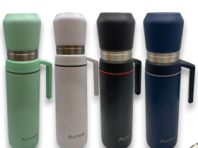 TERMO 1 L AURORA MANIJA RIGÍDA TAPA MATE COLOR + BOMBILLA